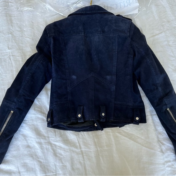 BlankNYC Navy Suede Moto Jacket - Picture 5 of 5